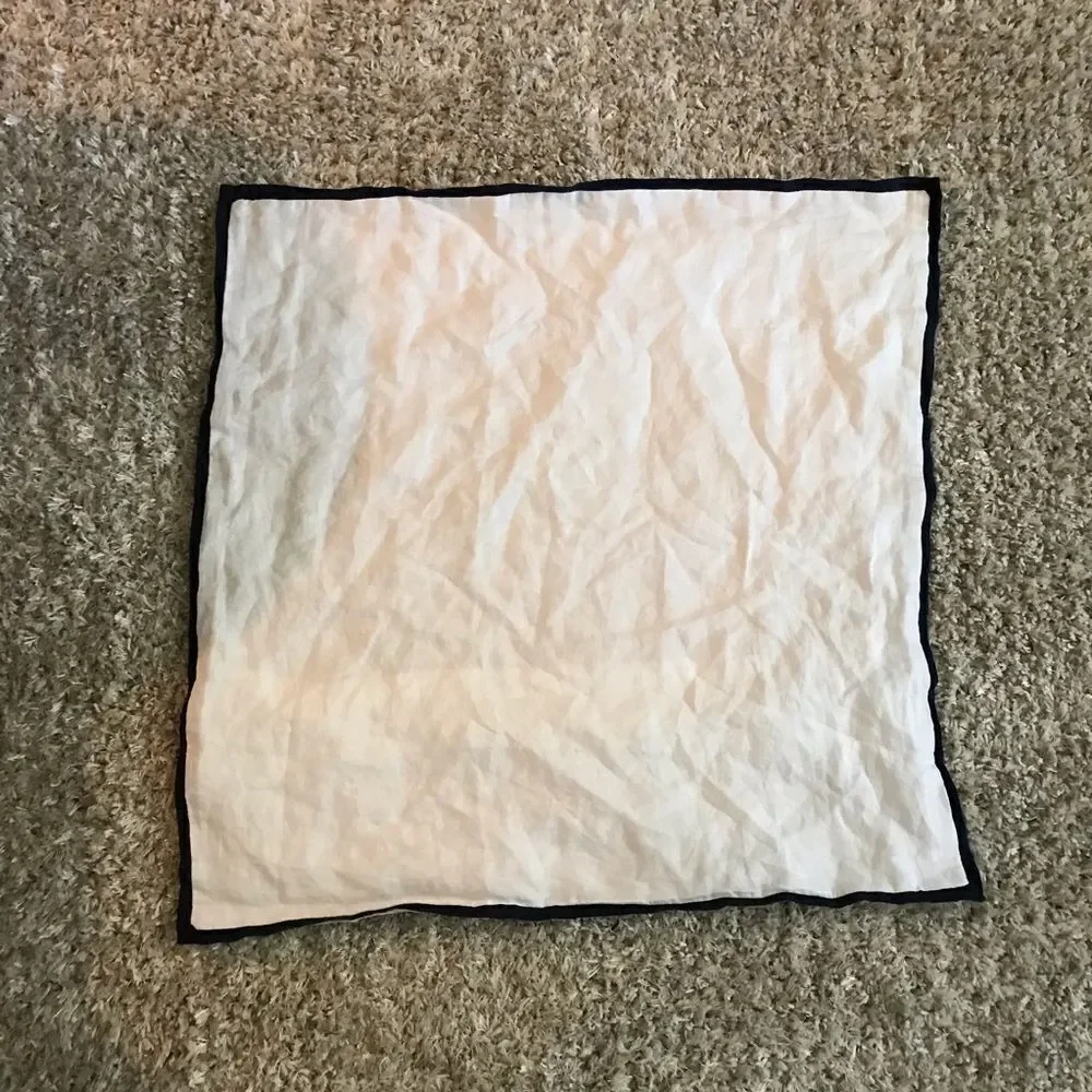 Pottery Barn Belgian Flax Linen Contrast STD Sham